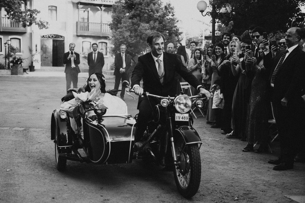 Coni and Tomás on their wedding day