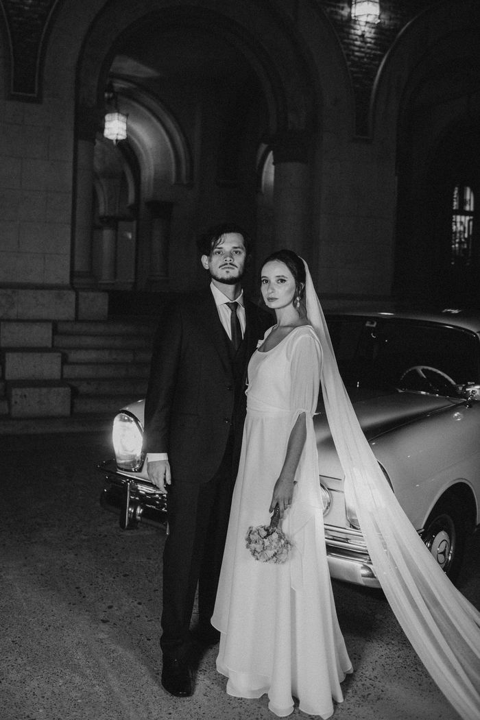 Laura and Diego on their wedding day